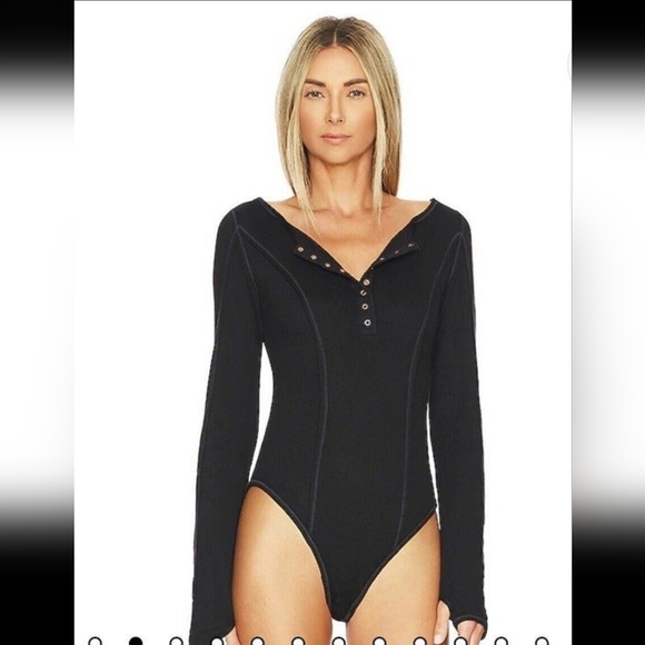NWT Free People Sloane Bodysuit - Picture 2 of 9